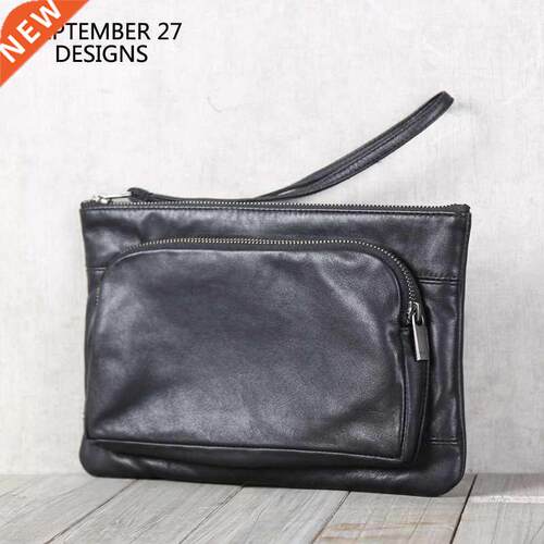 New Clutch Bags Men First Layer Leather Handmade Top end Ca