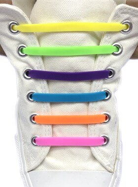 12Pc/Set 13 Colors Silicone Shoelaces Elastic No Tie Shoe L