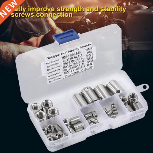 58Pcs/Set Self Tapping Thread Insert Stainless Steel Inner T