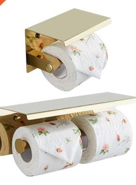 Wall Mount Hanging Toilet Paper Holder with Storage Rack Sta