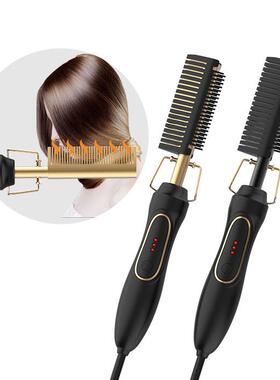 Multifunctional Hair Curler Comb Hair Straightener Flat Iro