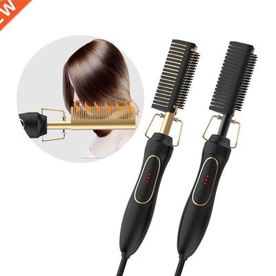 Multifunctional Hair Curler Comb Hair Straightener Flat Iro
