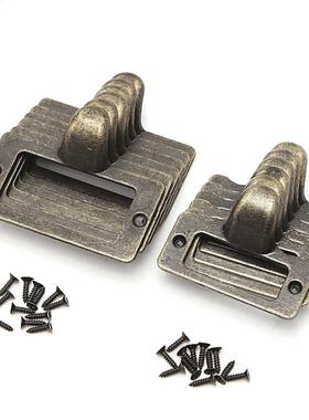 6x Handle File Name Card Cabinet Label Holder Antique Brass