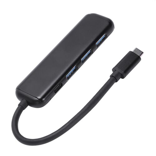 5 In 1 Type-C Usb 3.0 Alloy Hub Adapter With Pd Fast Charger