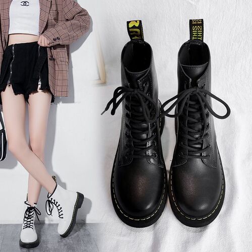 Ladies Martin Boots Women 2021 New Height Korean Motorcycle