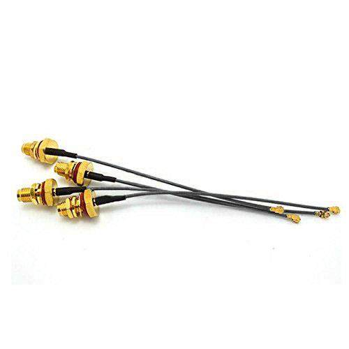 4pcs ufl.ipx to SMA female bulkhead pigtail cable 1.37mm 15c