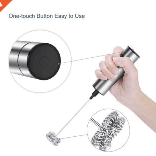 Powerful Electric Milk Fr With 2pcs Stainless Steel Spr