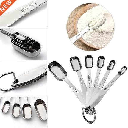 6pcs Square With Scale Anti-rust Kitchen Tools Dry Liquid Me