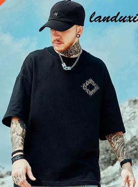 Men's Fshion Guocho T-shirt Hip Hop Loose Short Sleeved