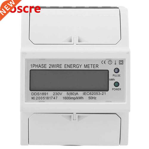2P Single Phase Din Rail Meter Large-Screen Multifunction No