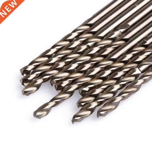 10Pcs 3mm M35 Round Shank HSS-Co Cobalt Twist Drill Spiral D