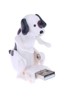 New White Mini Funny Cute USB Humping Spot Dog Toy USB Gadge