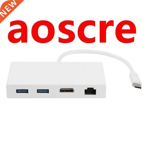 4-In-1 C-Type HUB USB 3.1 to RJ45 4K Video HDMI 2 5Gbps USB