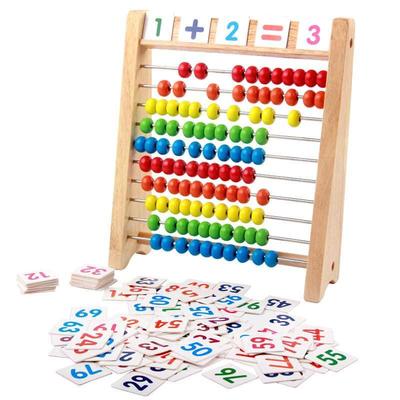 Wooden Abacus Educational Math Toy Children Rainbow Counting