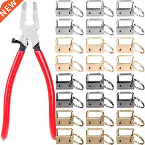 Key Fob Hardware, Keychain Hardware Set Includes 40pcs Key F
