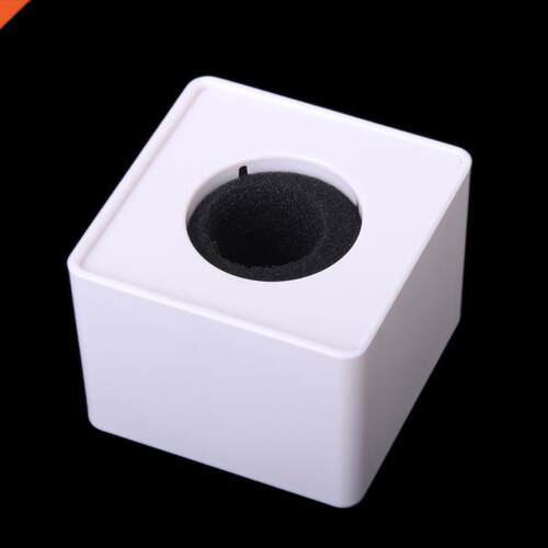 White ABS Square Cube Design Microphone Mic Station For Se