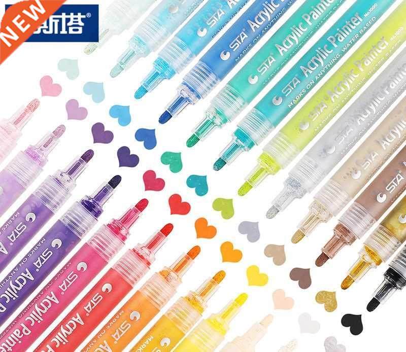 1pc STA Acrylic Painter Marker Pen Water Based Ink Waterproo