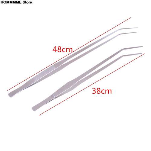 Aquarium Live Tank Straight Curve Plant Tweezers Long Tongs