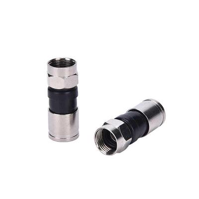 2Pcs RG6 F Type Compression Snap Seal Plug Connector For Sk