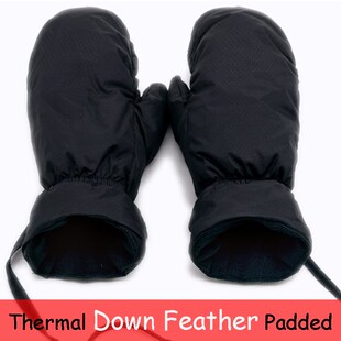 Down Feather Thermal Snowboard Ski Gloves men women Winter