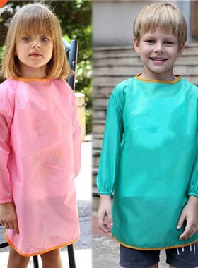 Cartoon Kitchen Apron Pure Color Kids Apron BBQ Bib Apron fo