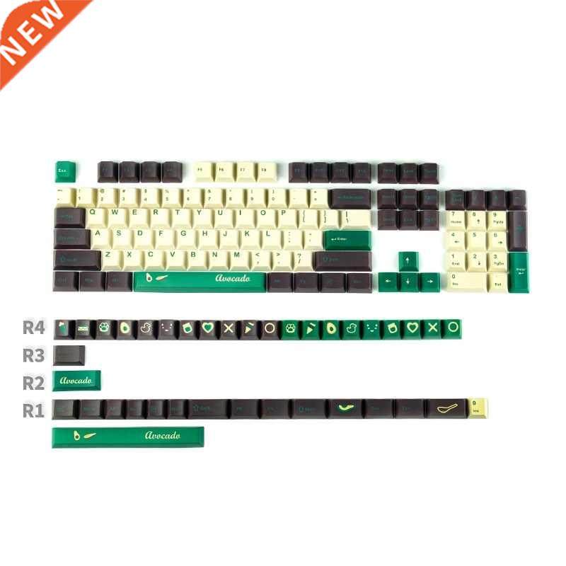 141Key Cherry Profile Avocado Keycap PBT Dye Sublimation for - 实物图