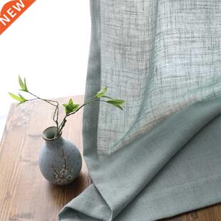 Modern cotton linen curtain yarn semi shading curtain yarn p