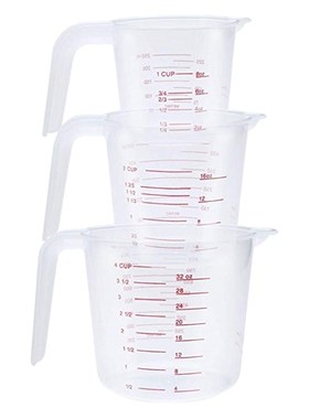 6Pcs Plastic Measuring Jug Set Large Capacity BPA Free Measu