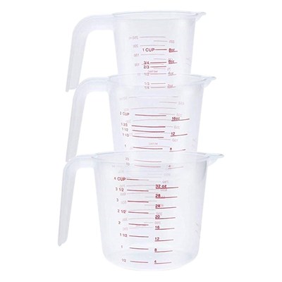 6Pcs Plastic Measuring Jug Set Large Capacity BPA Free Measu