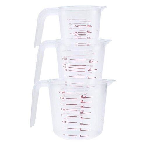 6Pcs Plastic Measuring Jug Set Large Capacity BPA Free Measu