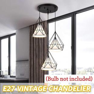 Heads Iron Art Pendant Lights Modern Diamond Pendant Lamp