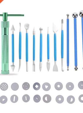 33Pcs Clay Fondant Extruder Cake Decorating Supplies Sugar M