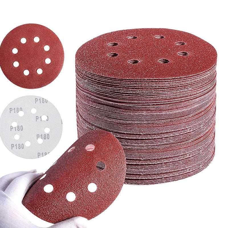 Sanding Discs 72 PCS Hook and Loop 5 in Sanding Disc 8 Hole