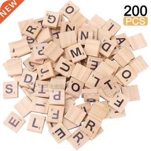 200pcs Scrabble Tiles for Crafts Wooden Letters Scrabble Let