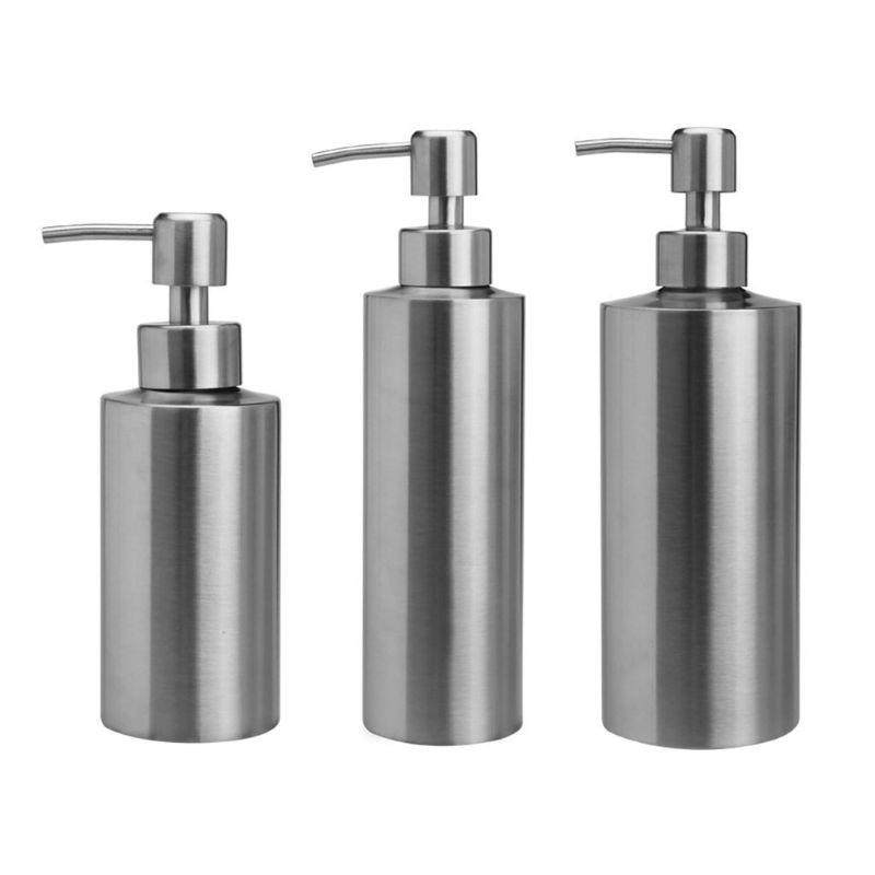 Manual Stainless Steel Soap Dispenser Hand Metal Pump Lotion