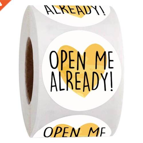 100-500pcs Open Me Alrey Stickers Seal Labels Thank You St