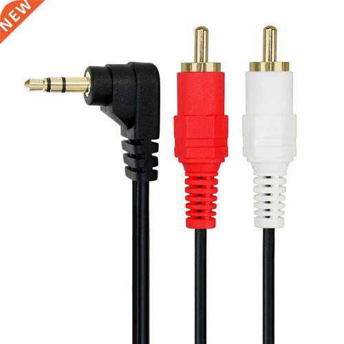 LBSC 1.5M 5Ft 3.5mm 1/8 Stereo Right Angle Male Plug to 2 R