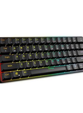 NEW GK61 Swappable 60% RGB Keyboard Customized Kit PCB Moun