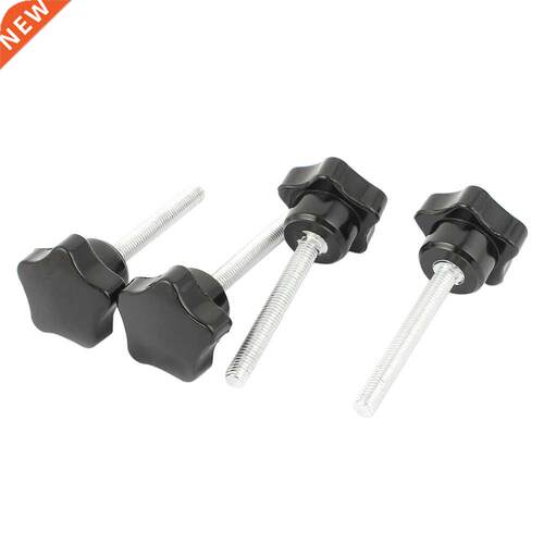 4pcs M6 x 50mm Male Thread Star Shaped Head Clamping Screw K