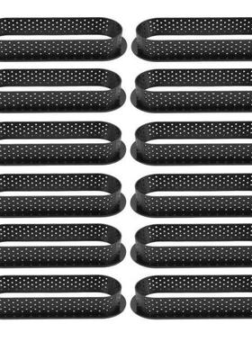 12 Peces Oval Tart Rngs Heat-Resstant Perforated Cake Mou
