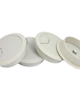 4 Pcs 80mm Gray Computer Desk Table Counter Top Cable Wire P