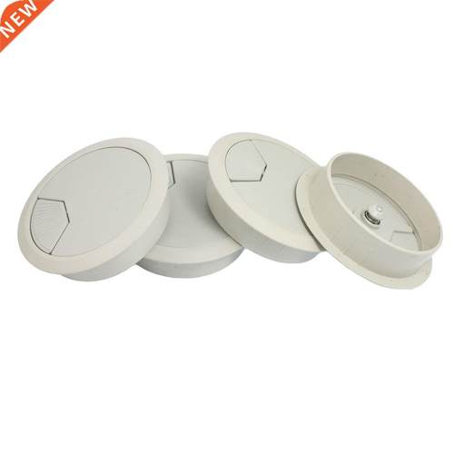 4 Pcs 80mm Gray Computer Desk Table Counter Top Cable Wire P