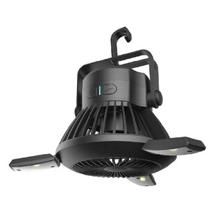 Portable LED Camping Lantern with Ceiling Fan - Solar Power&