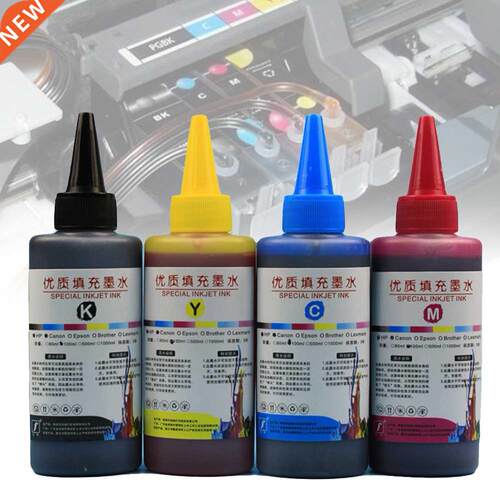 4 Pcs 100ml Printer Supplies Replacement Accessaries Refill