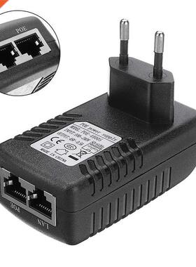 Onsale DC48V 0.5A Wall EU Plug POE Injector RJ45 Cat.5 Ether