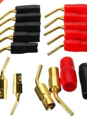 5pairs/10pcs Banana Wire Cable Pin Plug Red+Black 2mm Speake