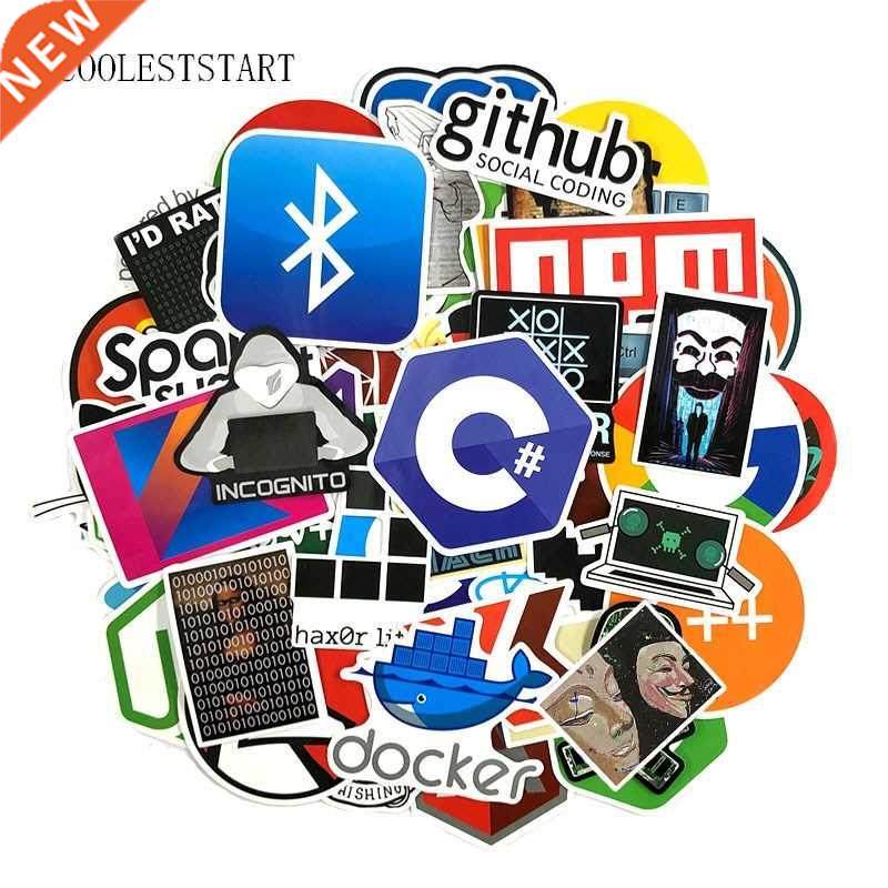 12Pcs/Pack Programming Stickers Geek Hacker Stickers For L