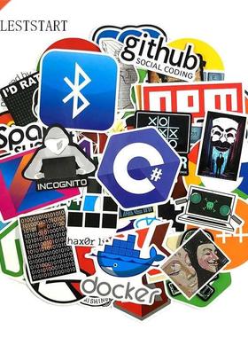 12Pcs/Pack Programming Stickers Geek Hacker Stickers For L