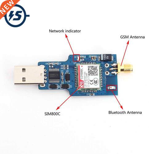 USB To GSM GPRS SIM800C Wireless Bluetooth Computer Control