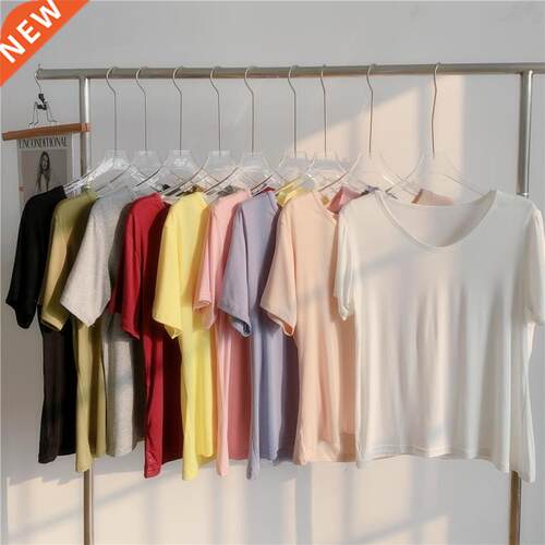 Harajuku women T Shirts T Shirt for 2022 new Fashion Solid
